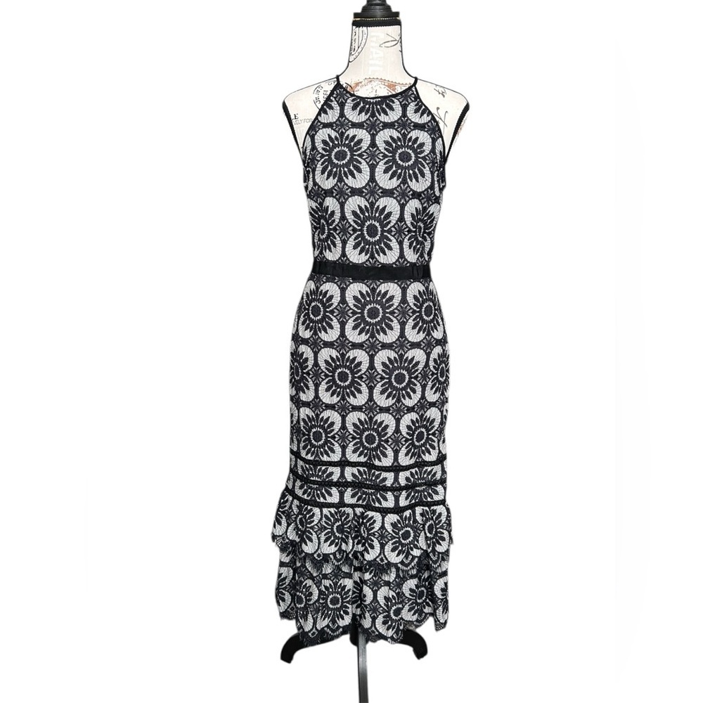 Banana Republic Women’s Lace Overlay Razorback Midi Dress size XS - Picture 2 of 9